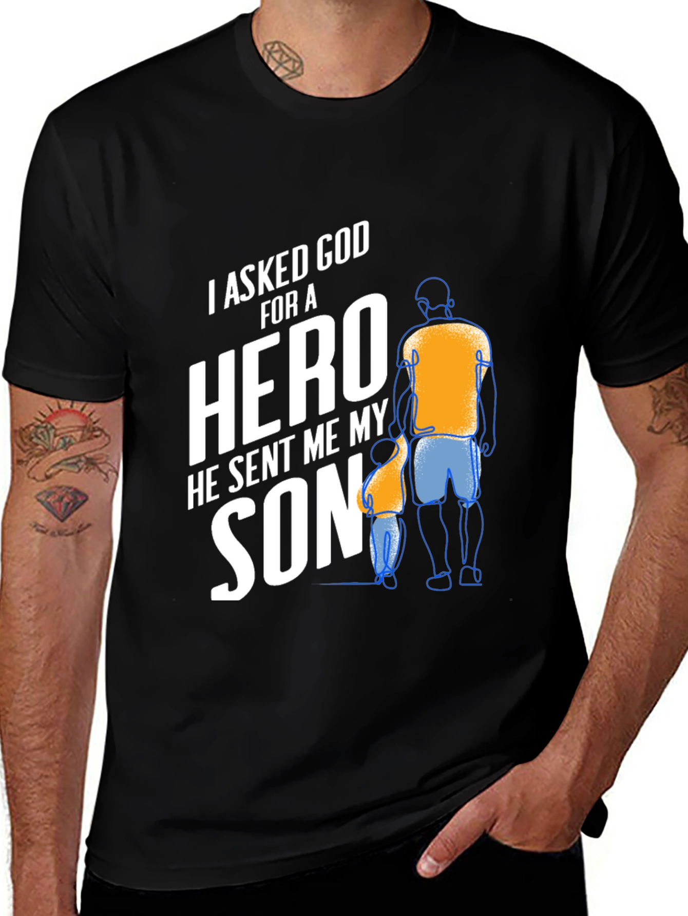 Hero Son T-Shirt: Father & Son Graphic Tee