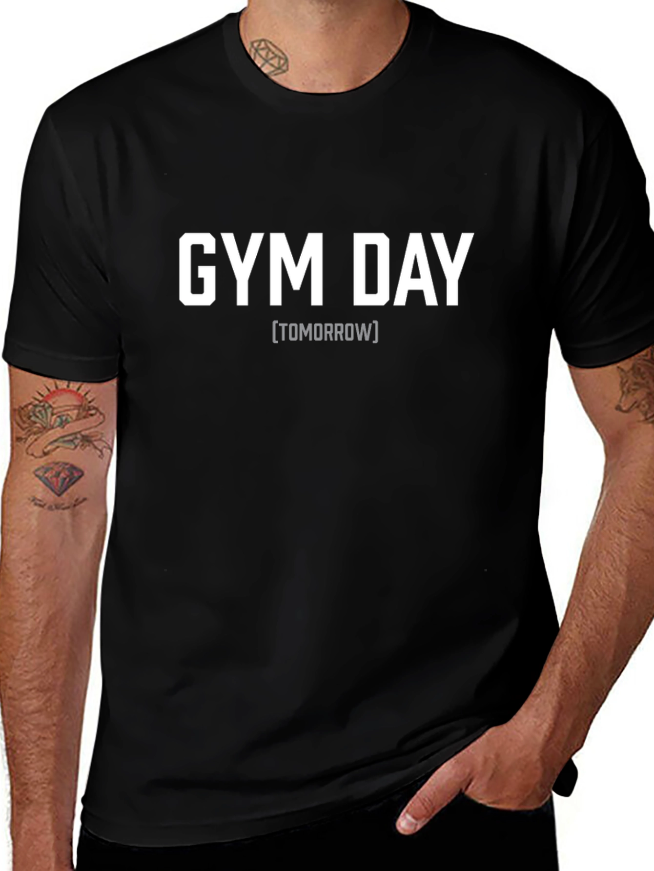 Gym Day Tomorrow Black T-Shirt