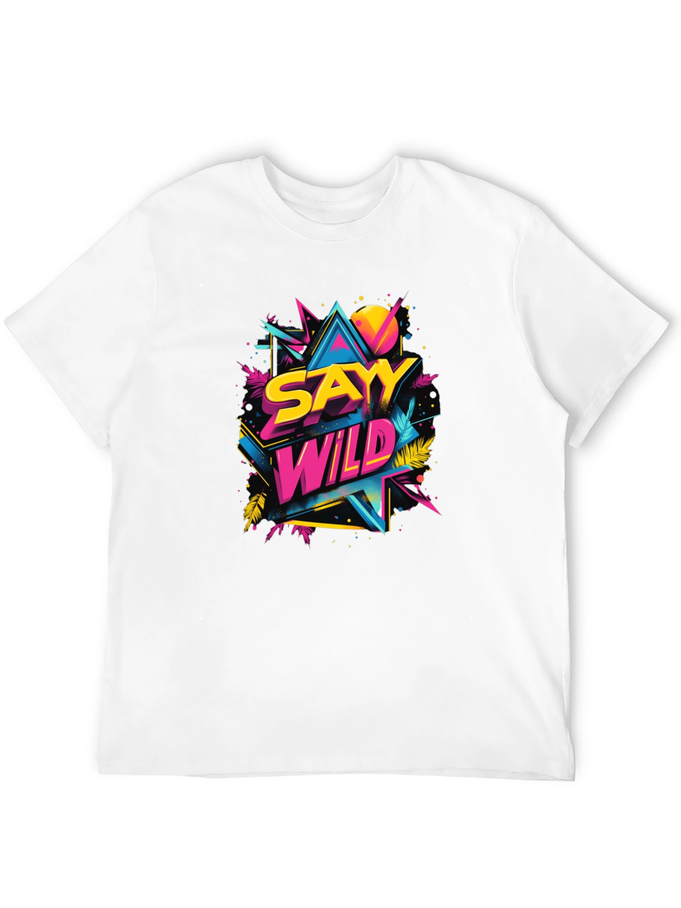 Sayy Wild Graphic Tee - Retro 80s Style