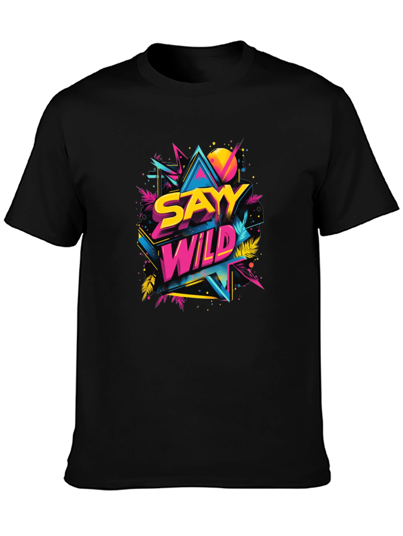 Sayy Wild Graphic Tee - Retro 80s Style