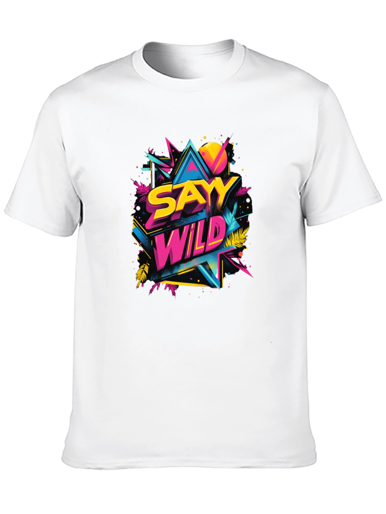 Sayy Wild Graphic Tee - Retro 80s Style