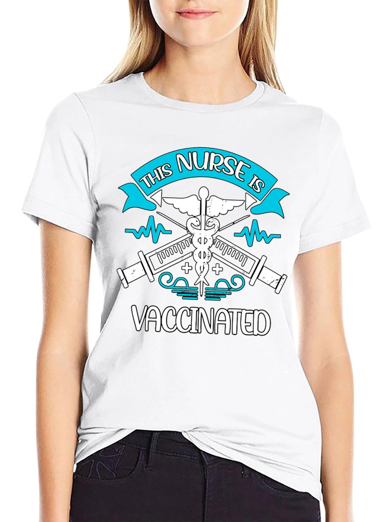 Vaccinated Nurse Graphic T-Shirt