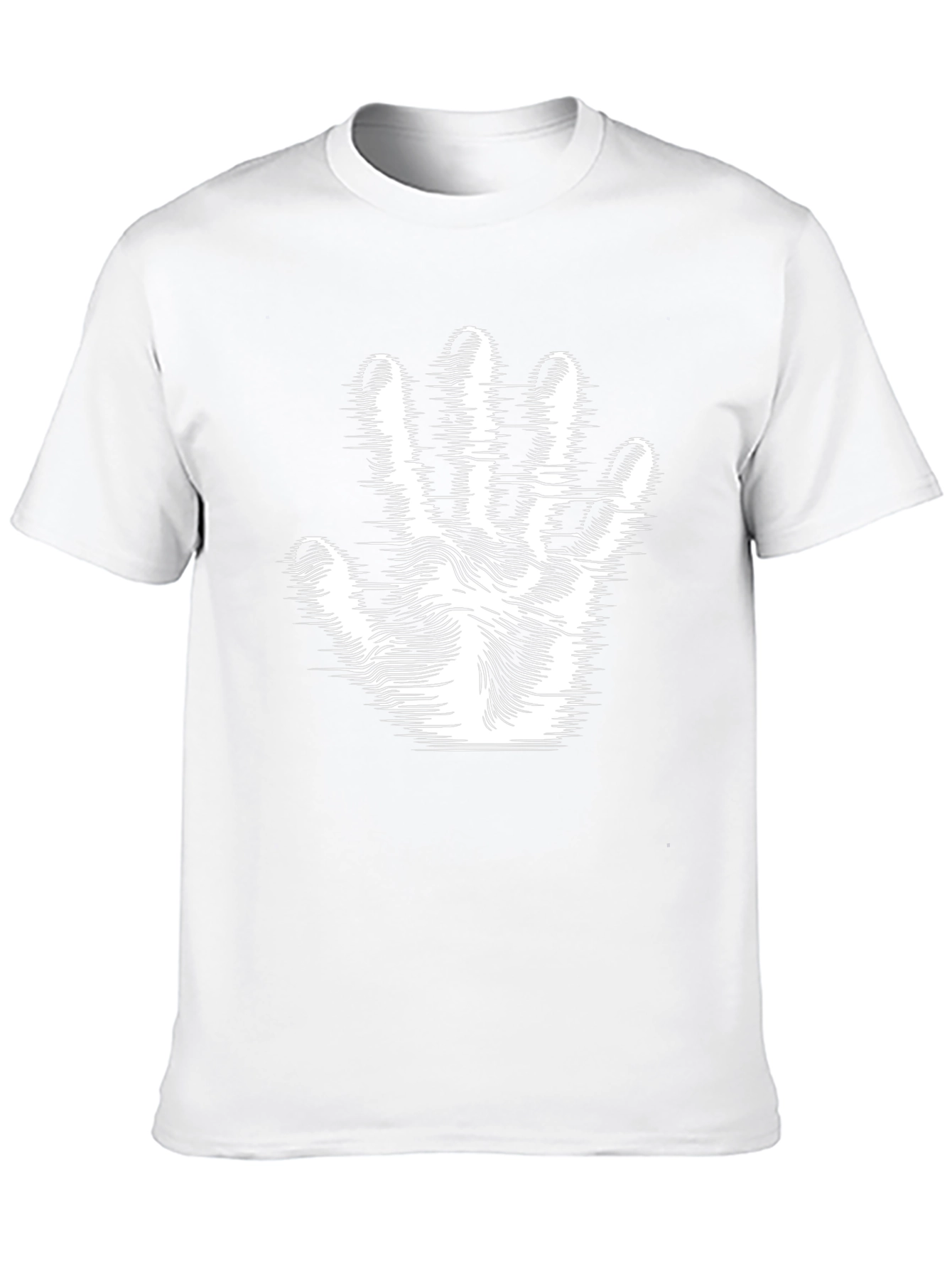 Hand Print Graphic Tee - Modern Black T-Shirt