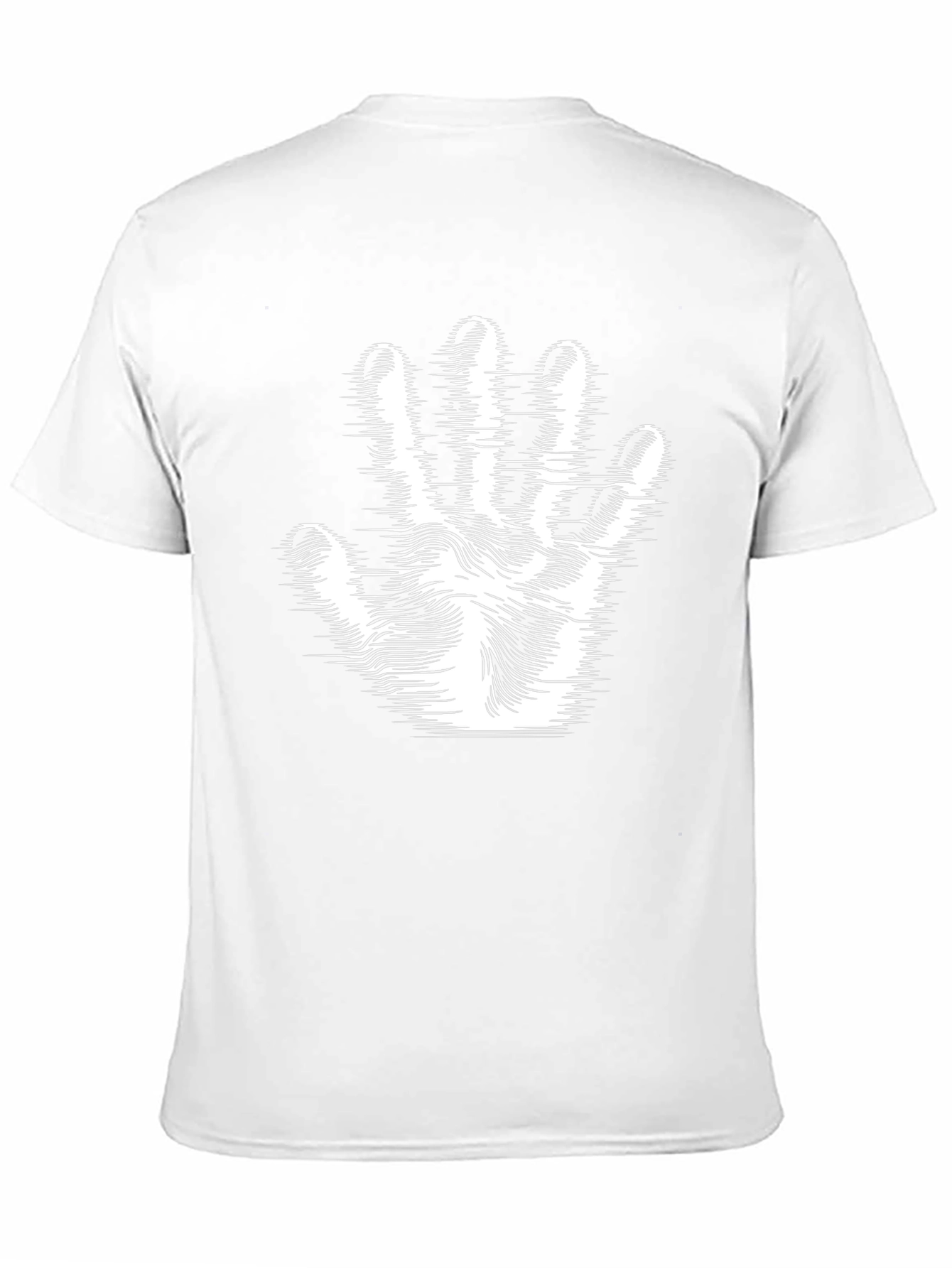 Hand Print Graphic Tee - Modern Black T-Shirt