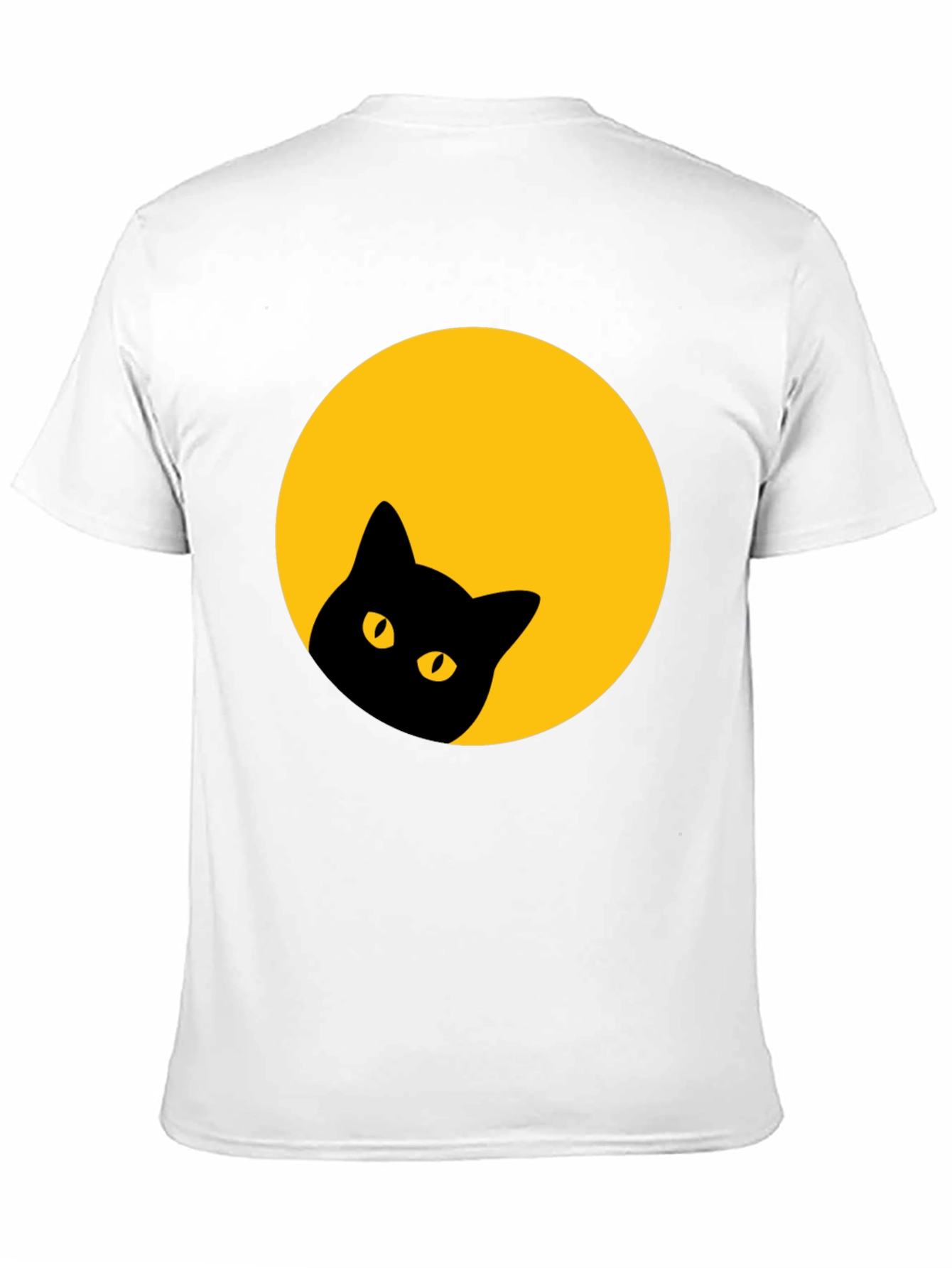 Black Cat Peek-a-Boo T-Shirt - Moon Design