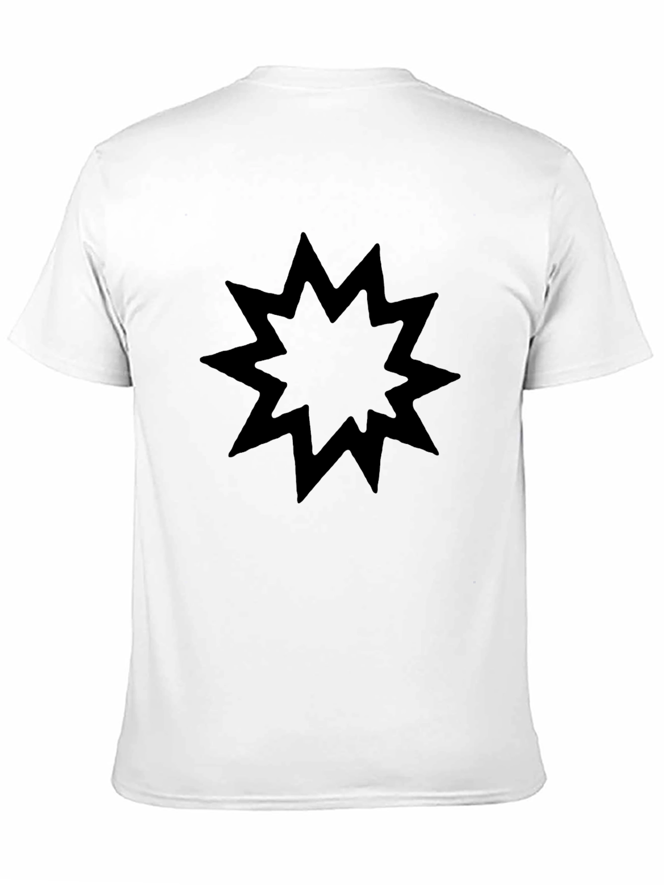 Black Graphic Tee - Burst Star Design