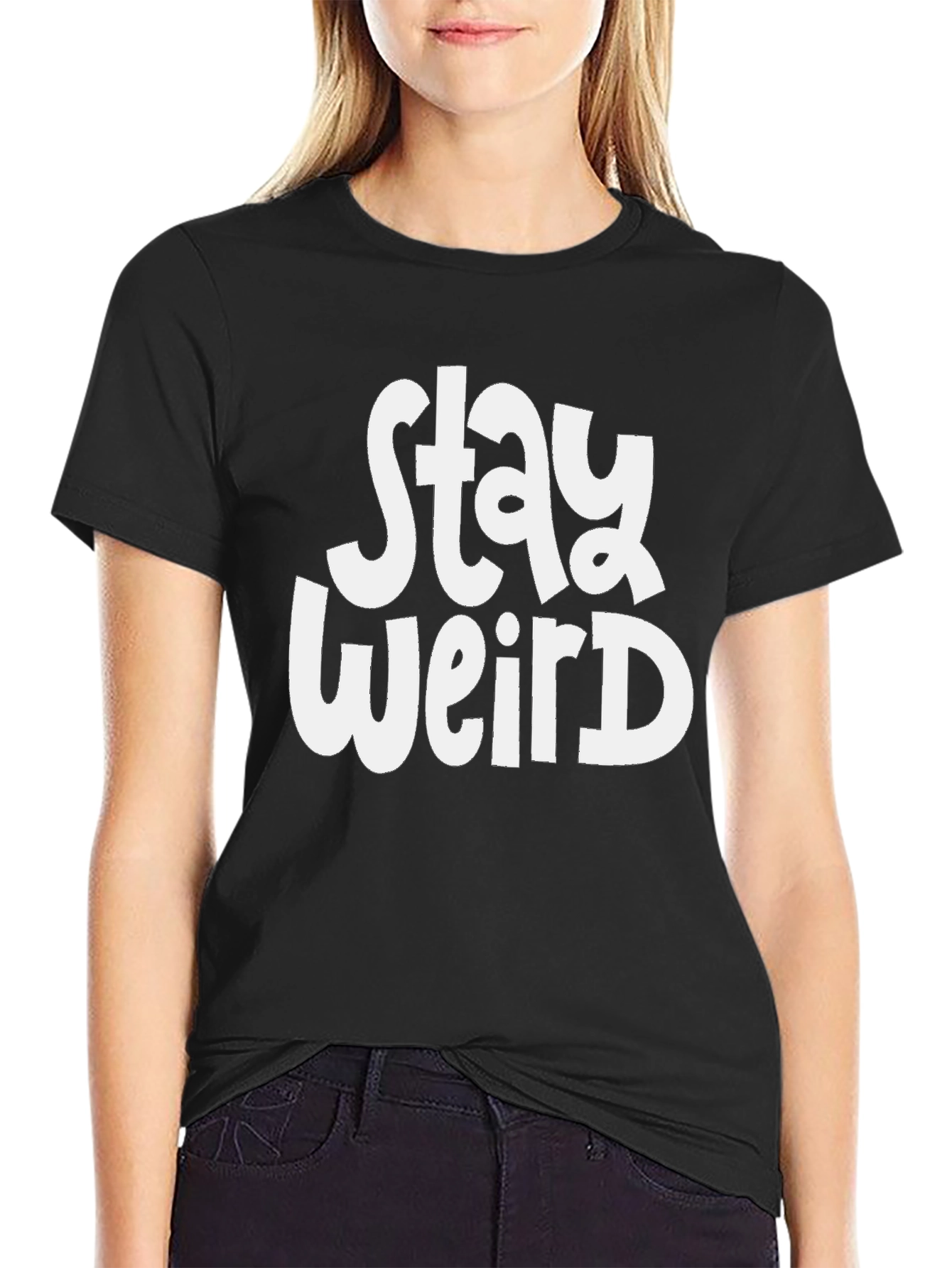 Stay Weird Graphic Tee - Black Unisex T-Shirt