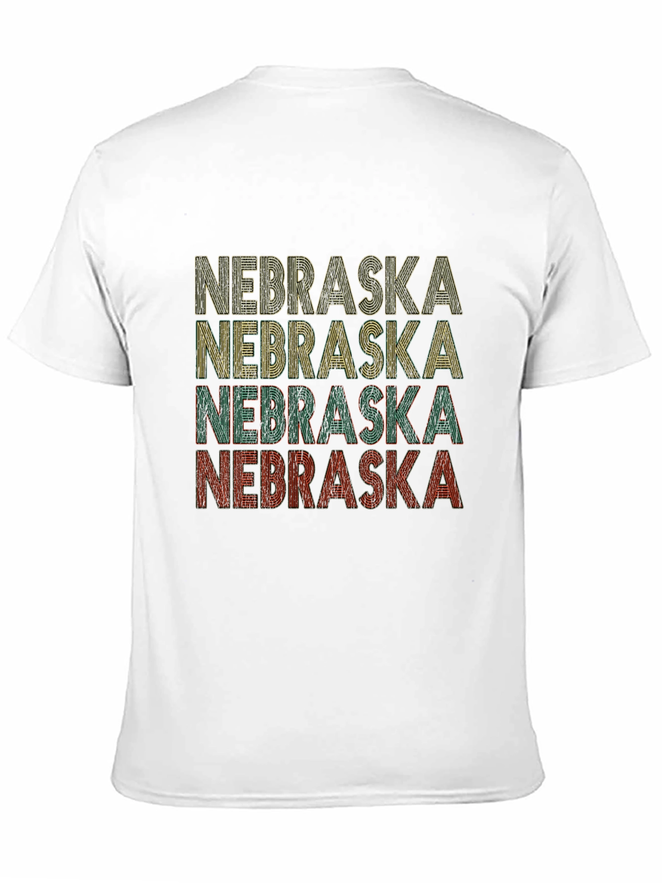 Retro Nebraska Graphic Tee - Black Cotton T-Shirt
