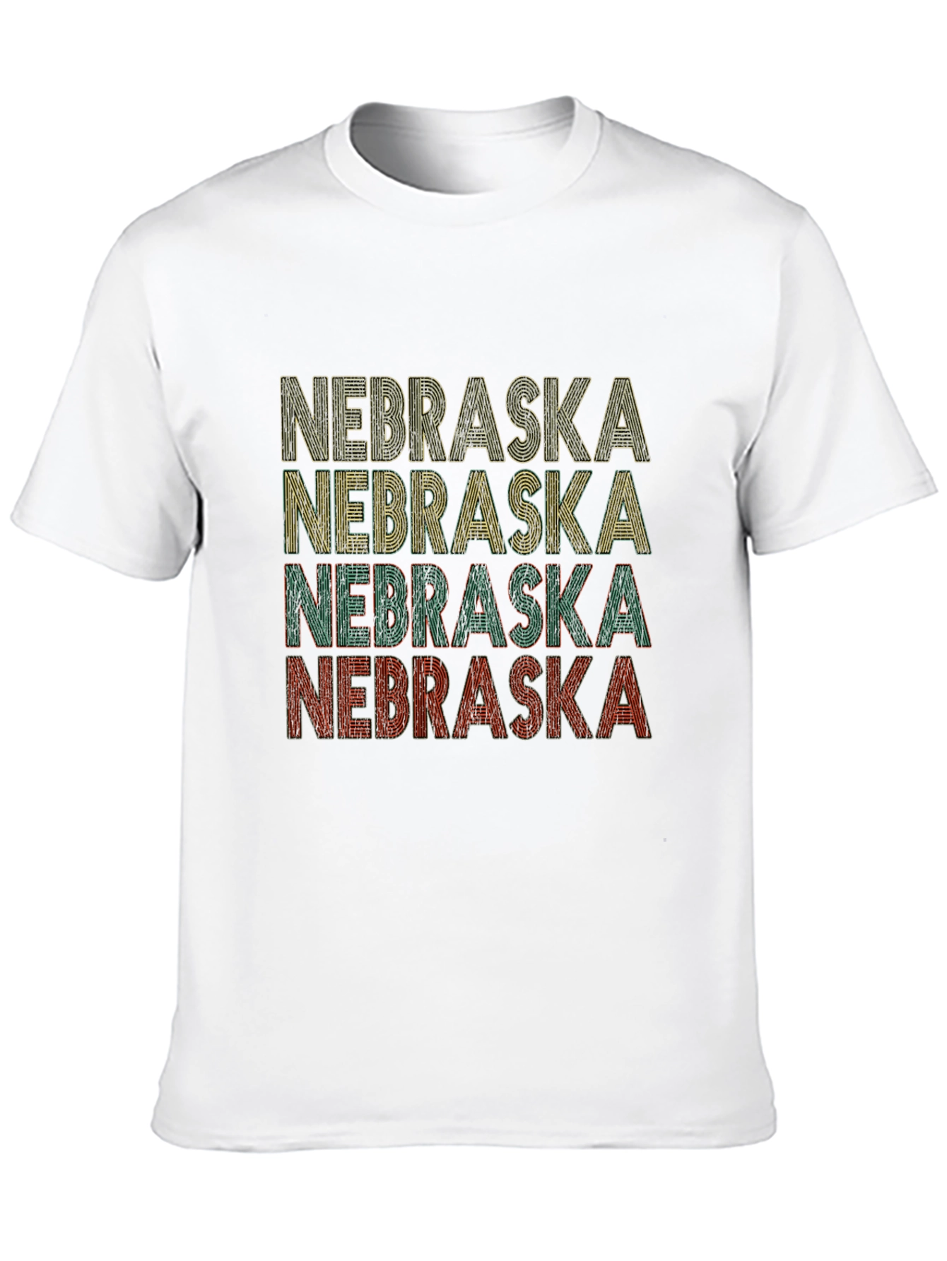 Retro Nebraska Graphic Tee - Black Cotton T-Shirt