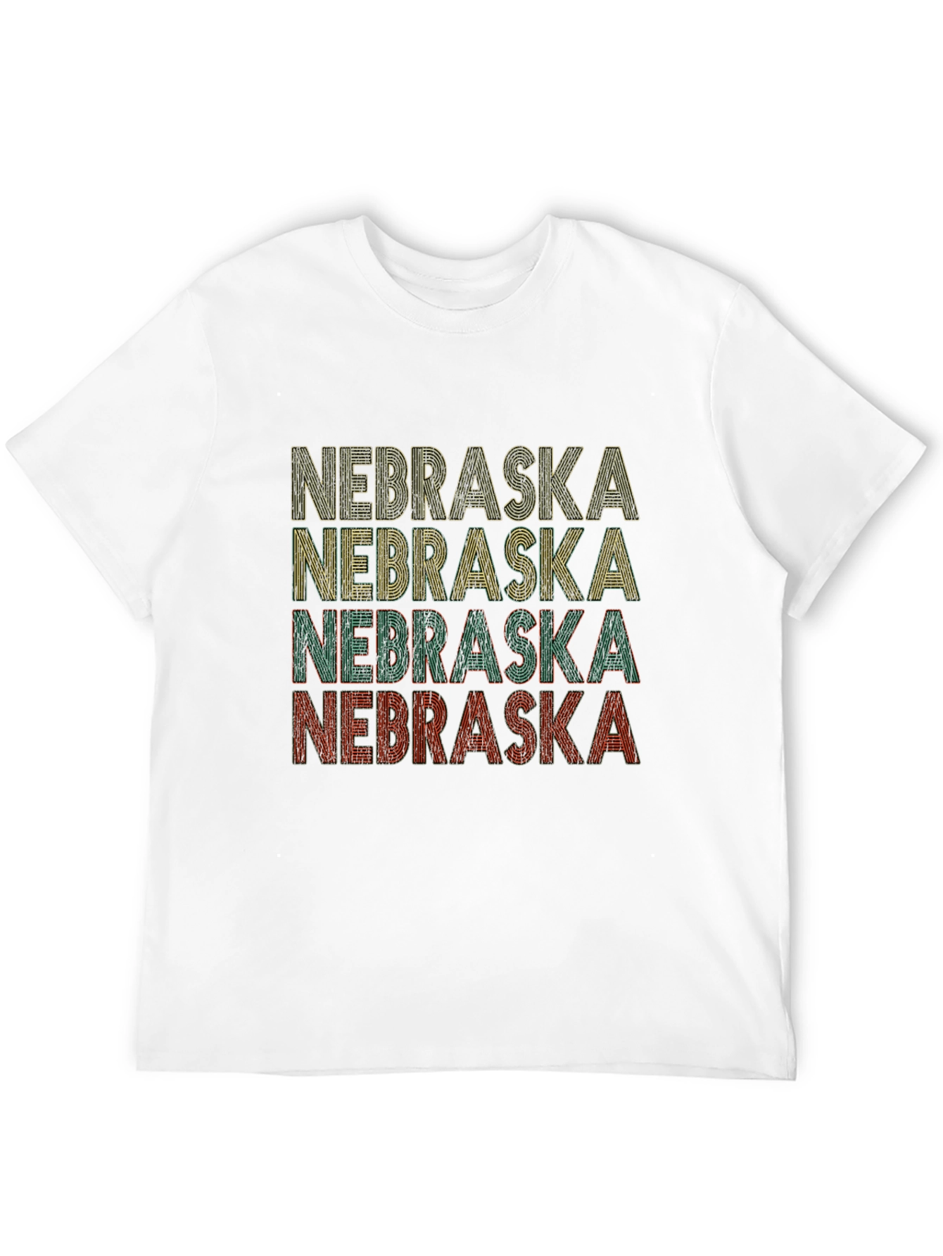 Retro Nebraska Graphic Tee - Black Cotton T-Shirt