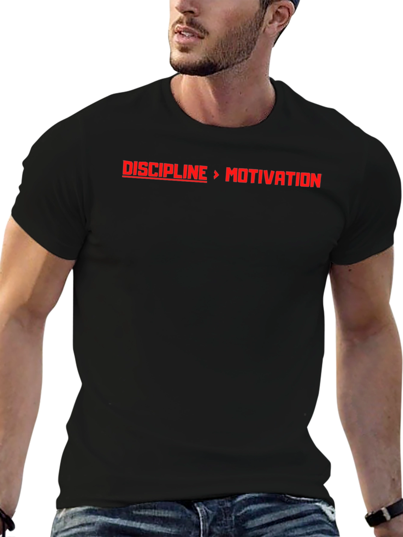 Discipline Over Motivation Graphic T-Shirt