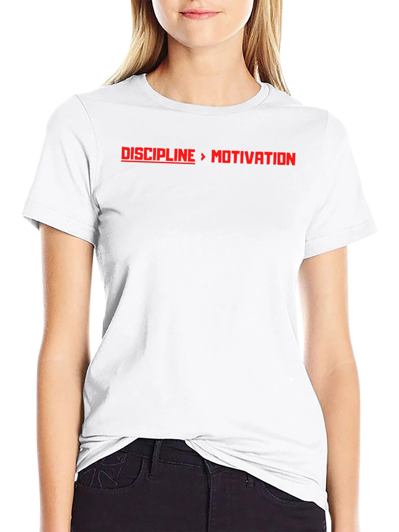 Discipline Over Motivation Graphic T-Shirt