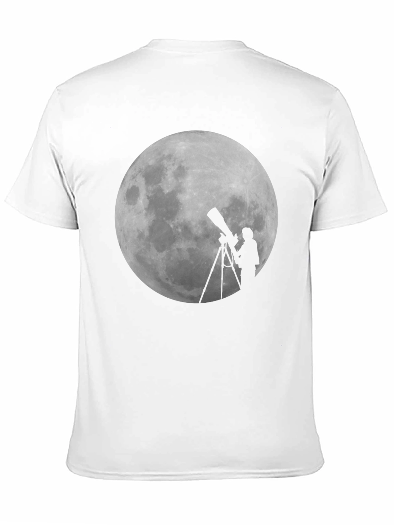 Moon Gazing Telescope Graphic T-Shirt