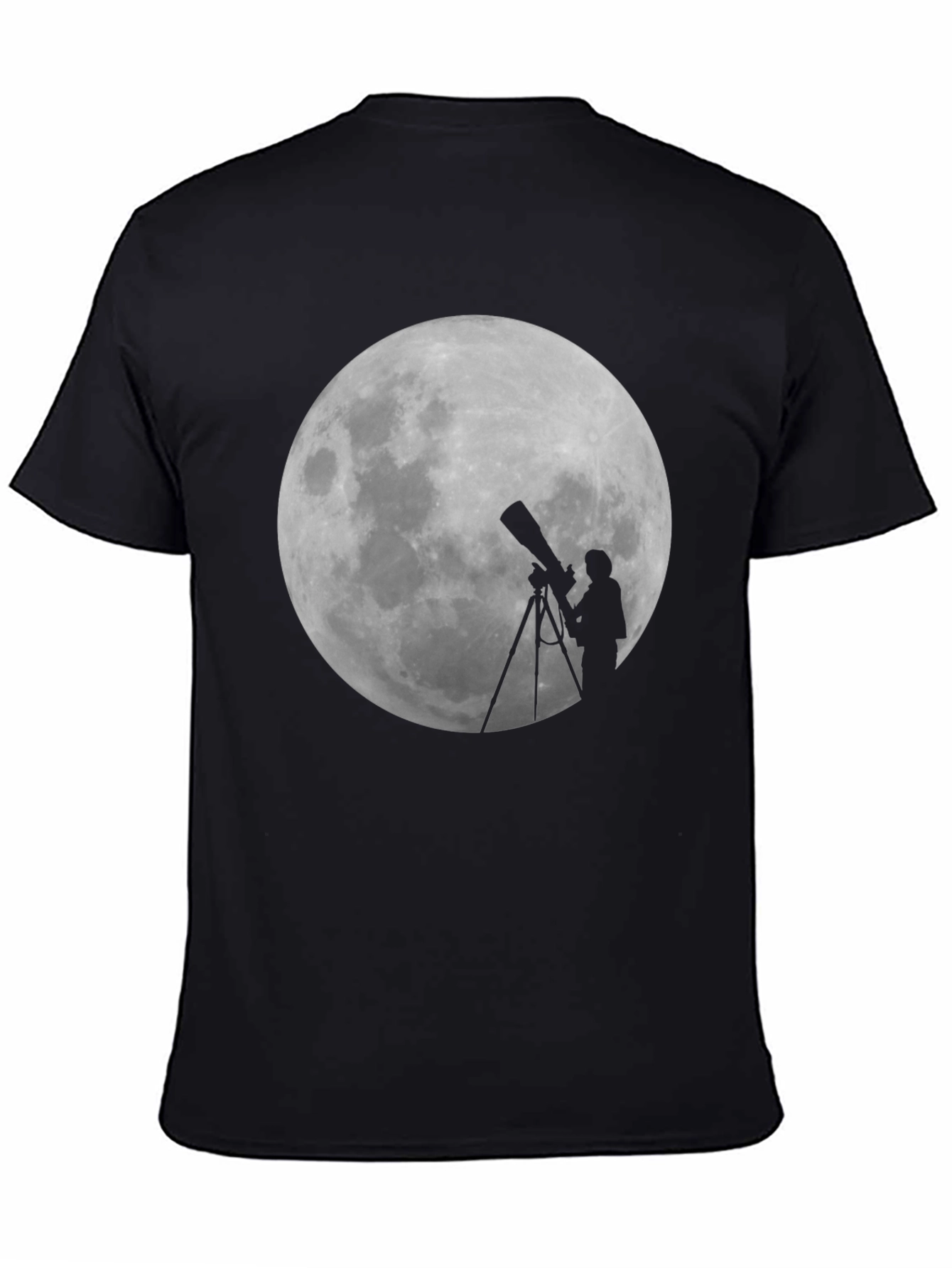 Moon Gazing Telescope Graphic T-Shirt