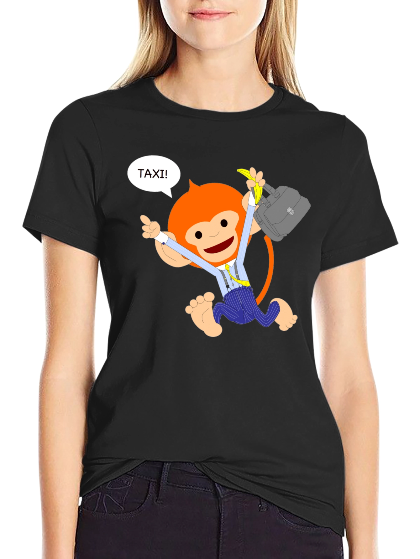 Funky Monkey Taxi T-Shirt - Novelty Tee