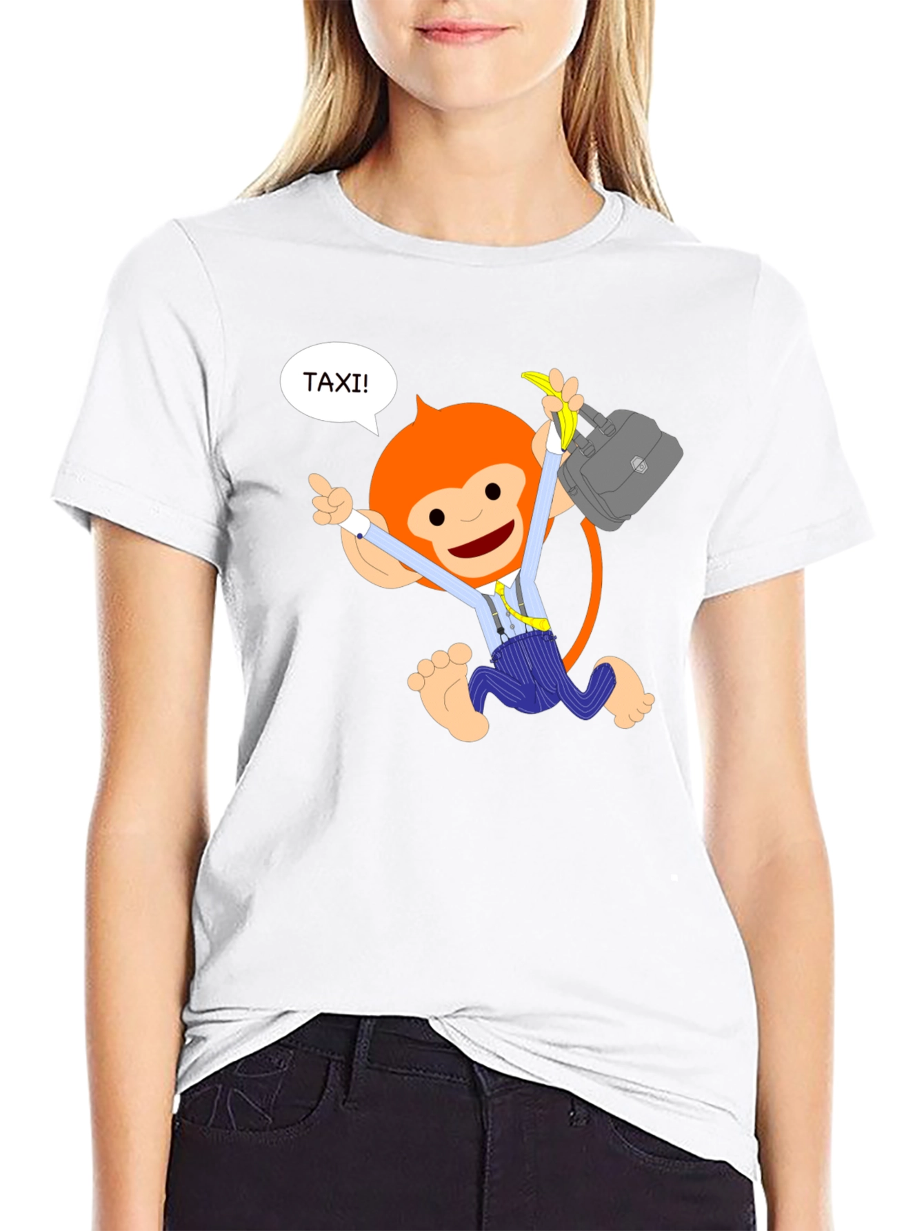 Funky Monkey Taxi T-Shirt - Novelty Tee