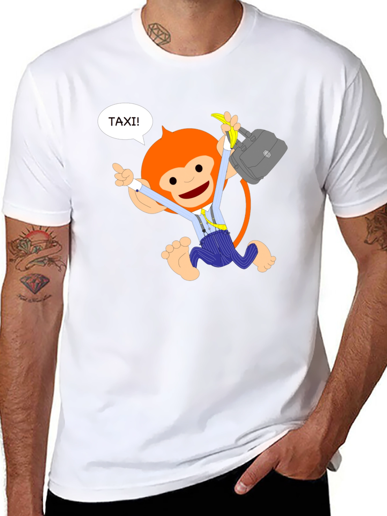 Funky Monkey Taxi T-Shirt - Novelty Tee