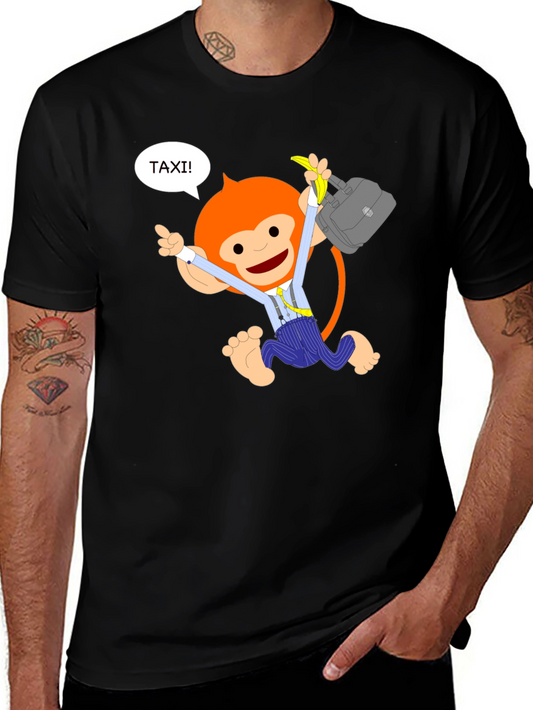 Funky Monkey Taxi T-Shirt - Novelty Tee