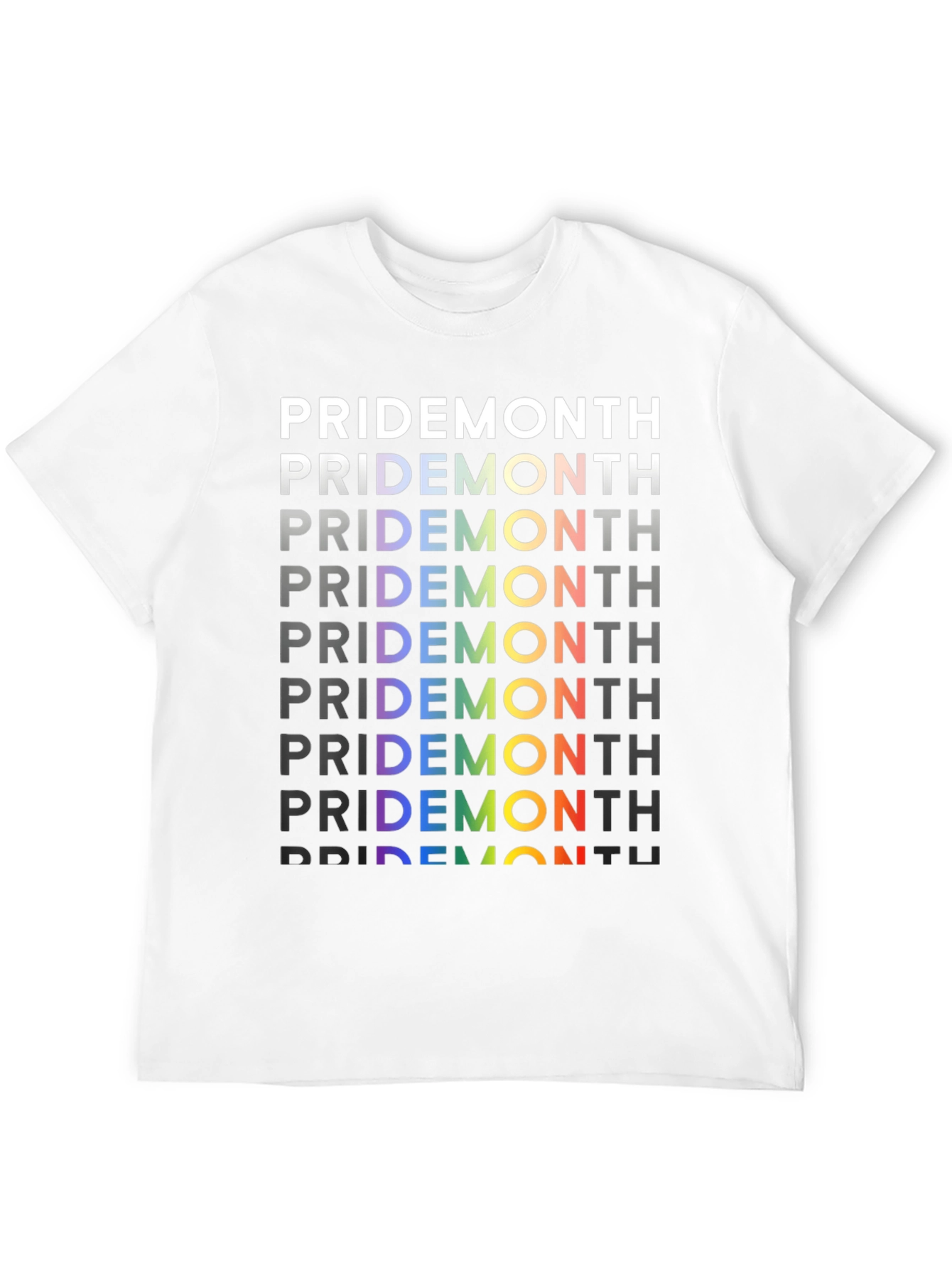 Pride Month Rainbow Text Graphic Tee