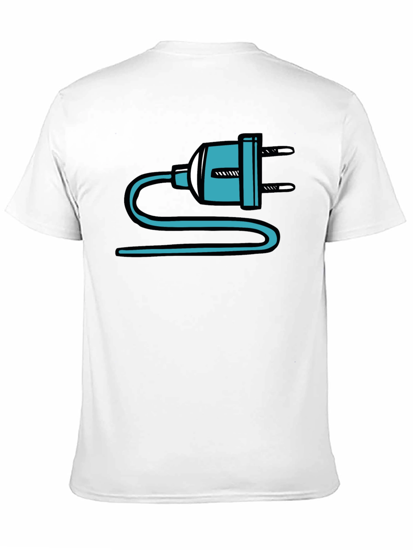 Electric Plug Graphic T-Shirt - Quirky Black Tee