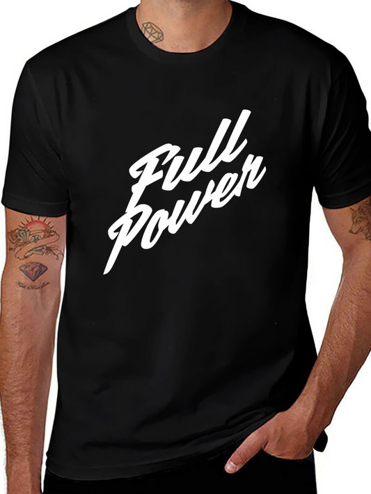 Full Power Graphic Print Black T-Shirt