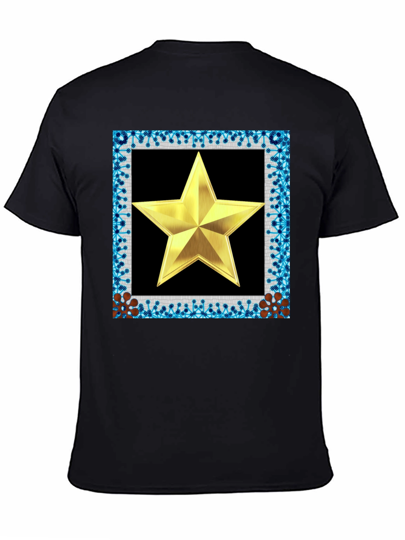 Golden Star Framed Black T-Shirt