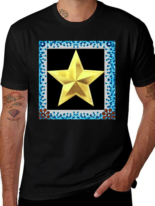 Golden Star Framed Black T-Shirt
