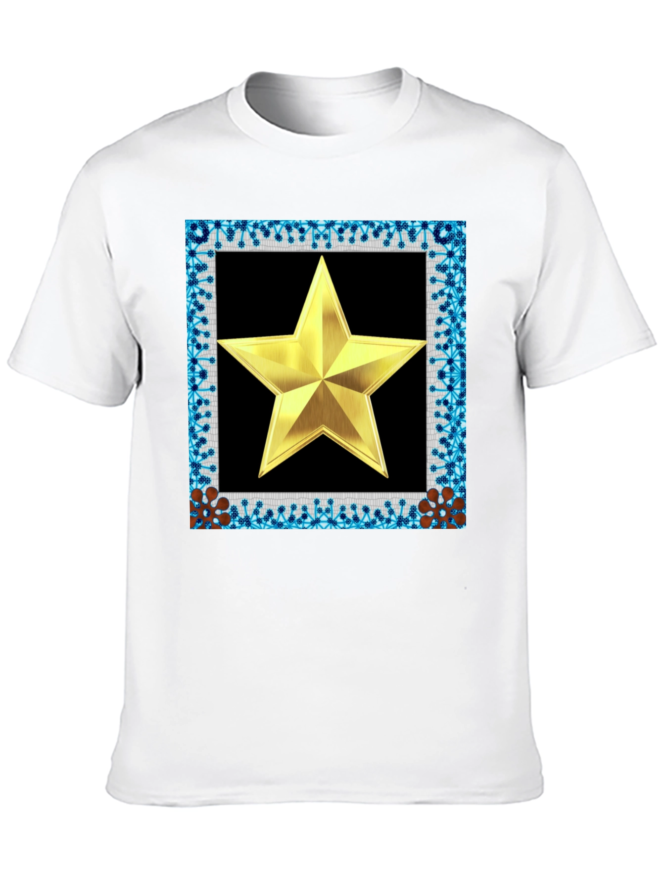 Golden Star Framed Black T-Shirt