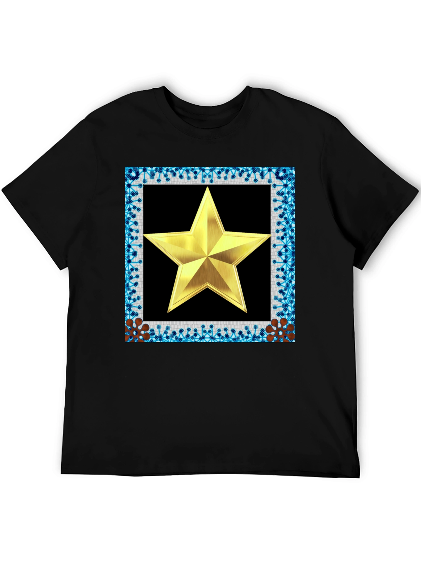 Golden Star Framed Black T-Shirt