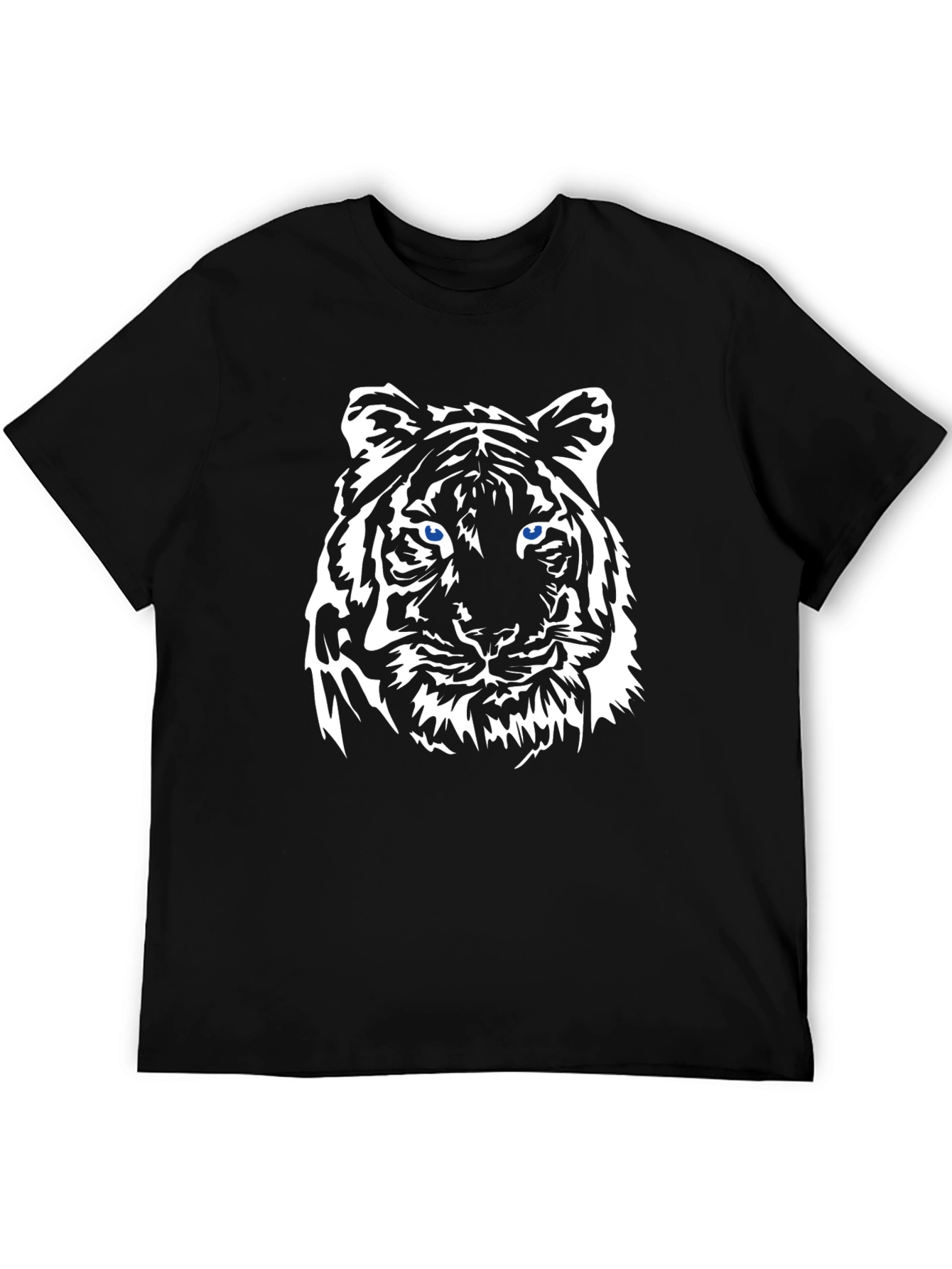 Black Tiger Graphic Tee - Bold Animal Print