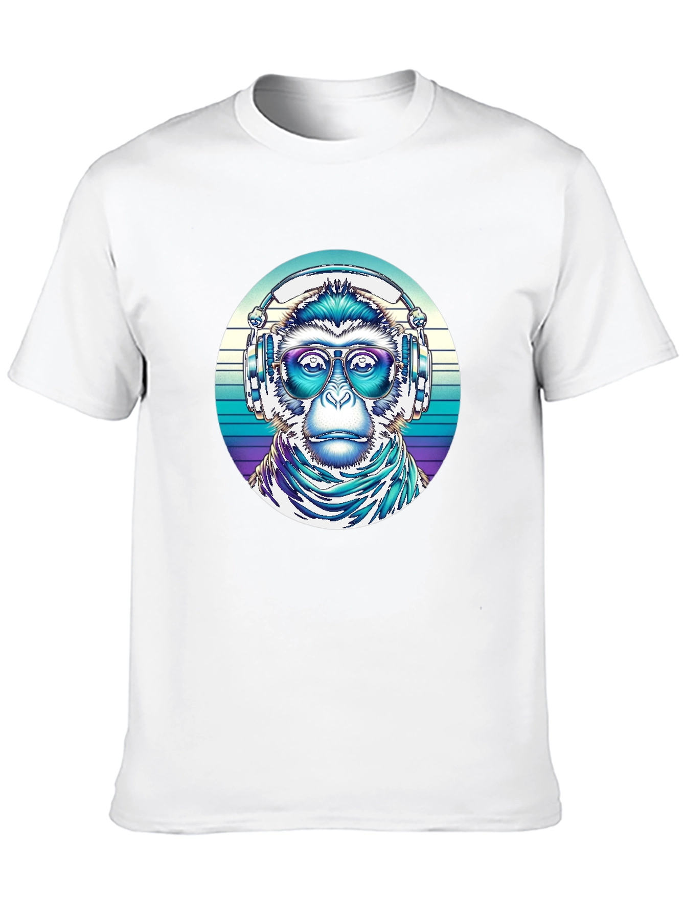 Monkey DJ Graphic Tee - Cool Retro Vibe!