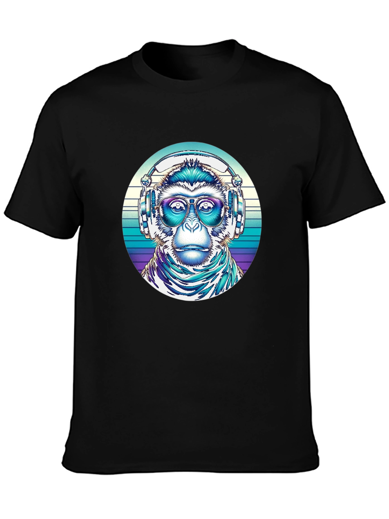 Monkey DJ Graphic Tee - Cool Retro Vibe!