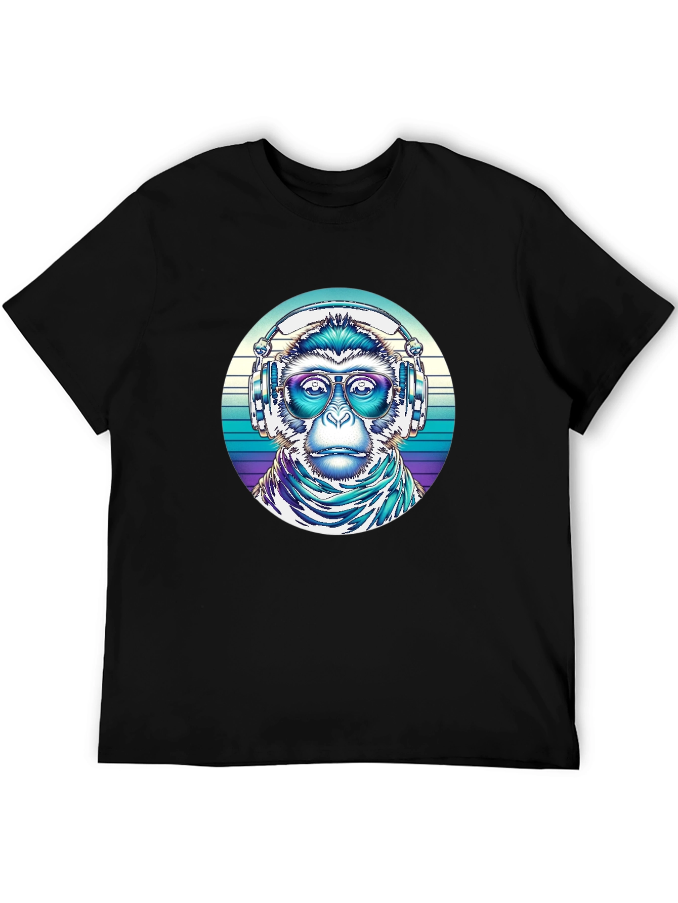 Monkey DJ Graphic Tee - Cool Retro Vibe!