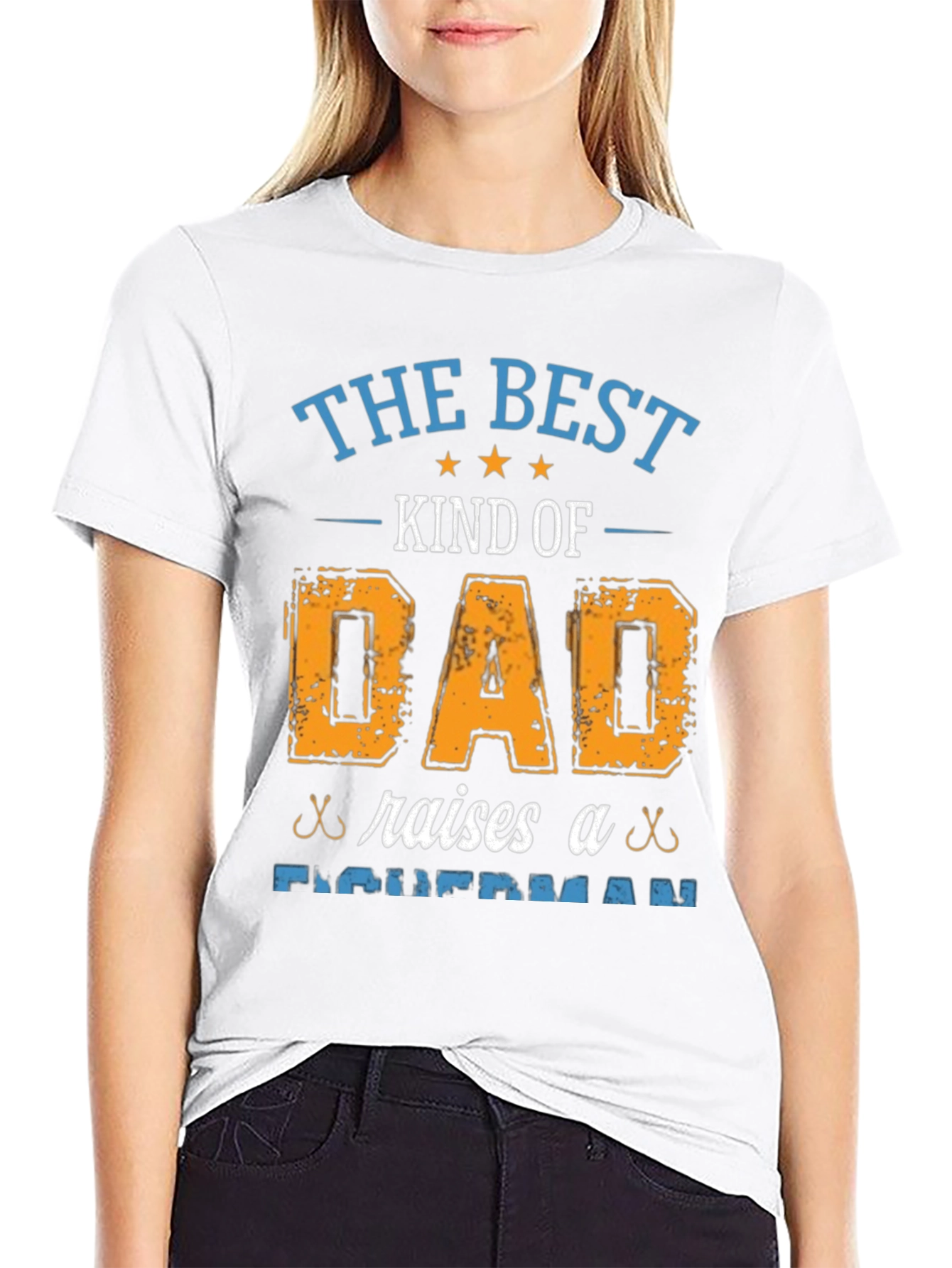 Best Dad Raises Fisherman T-Shirt - Fathers Day Gift