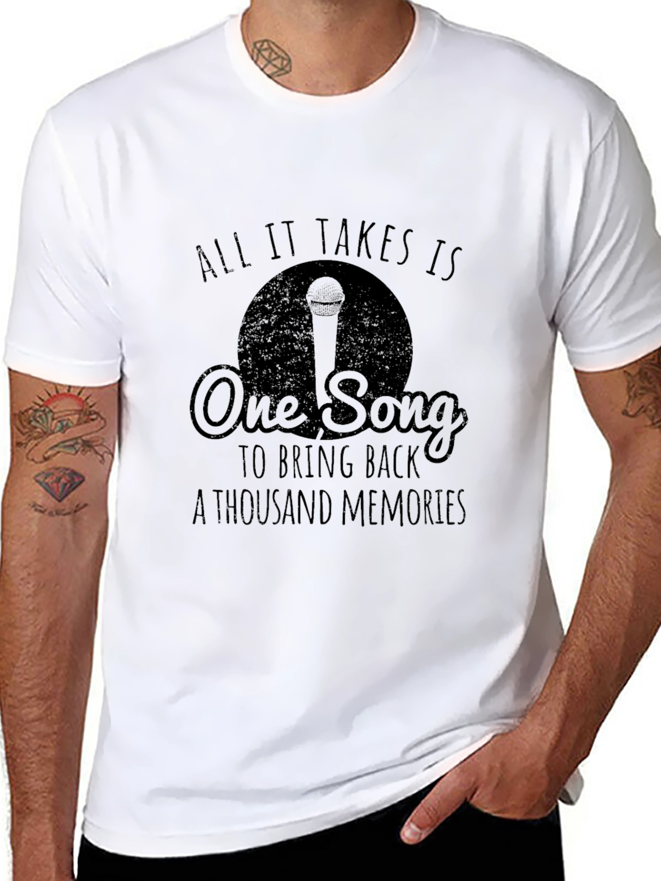 One Song Memories Graphic Tee - Black