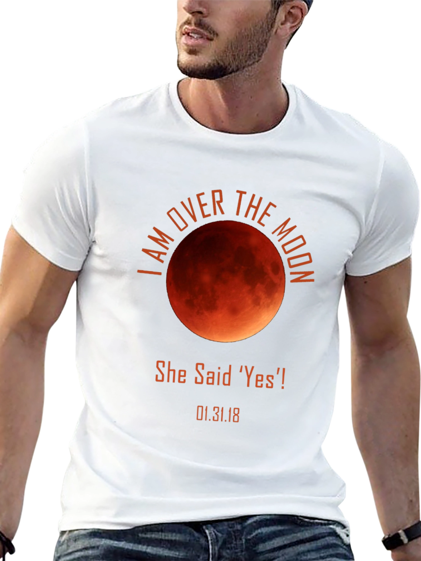 I Am Over the Moon Engagement T-Shirt