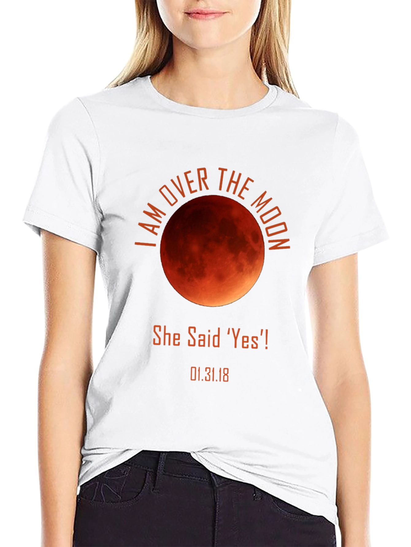 I Am Over the Moon Engagement T-Shirt