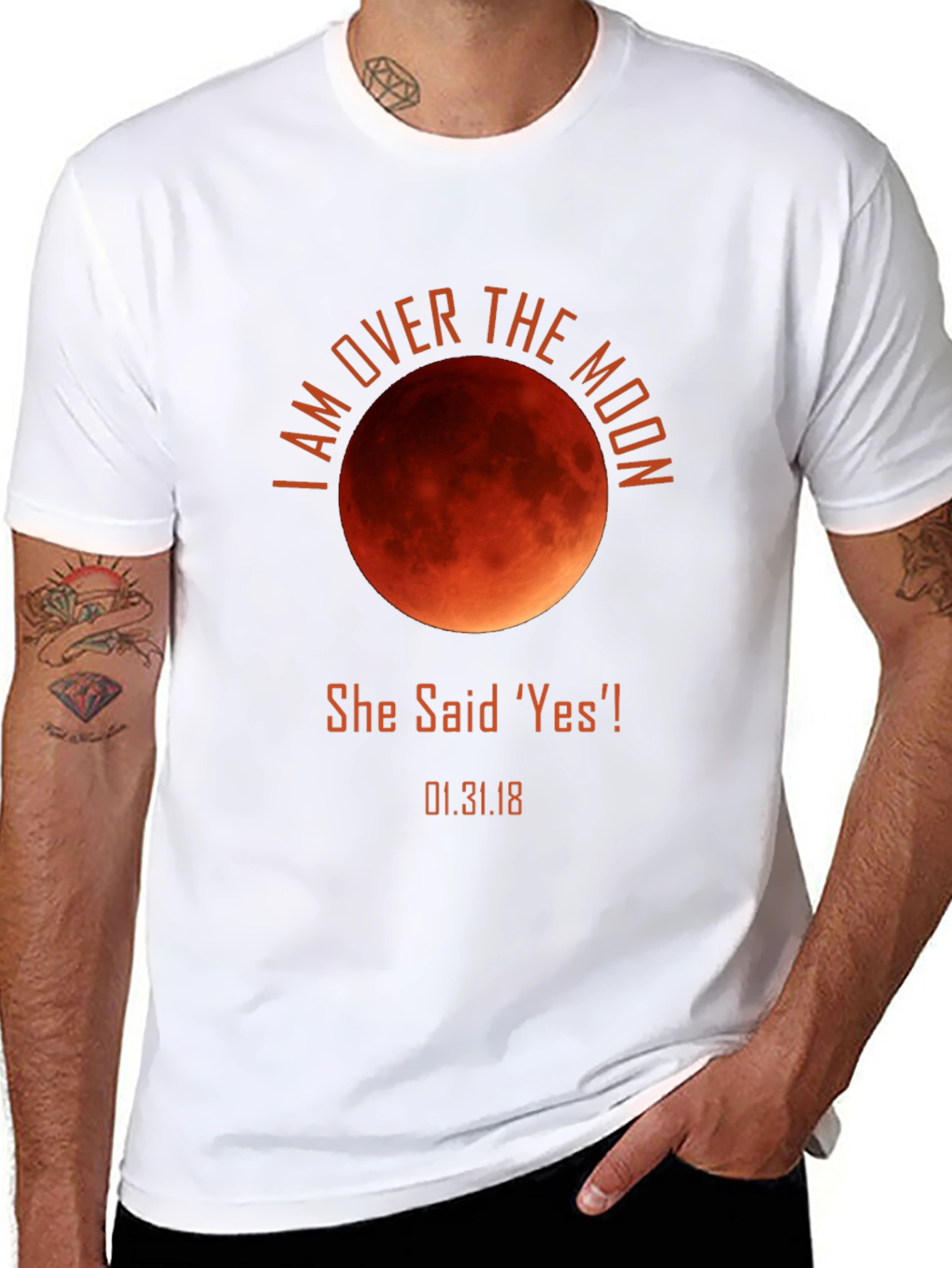 I Am Over the Moon Engagement T-Shirt