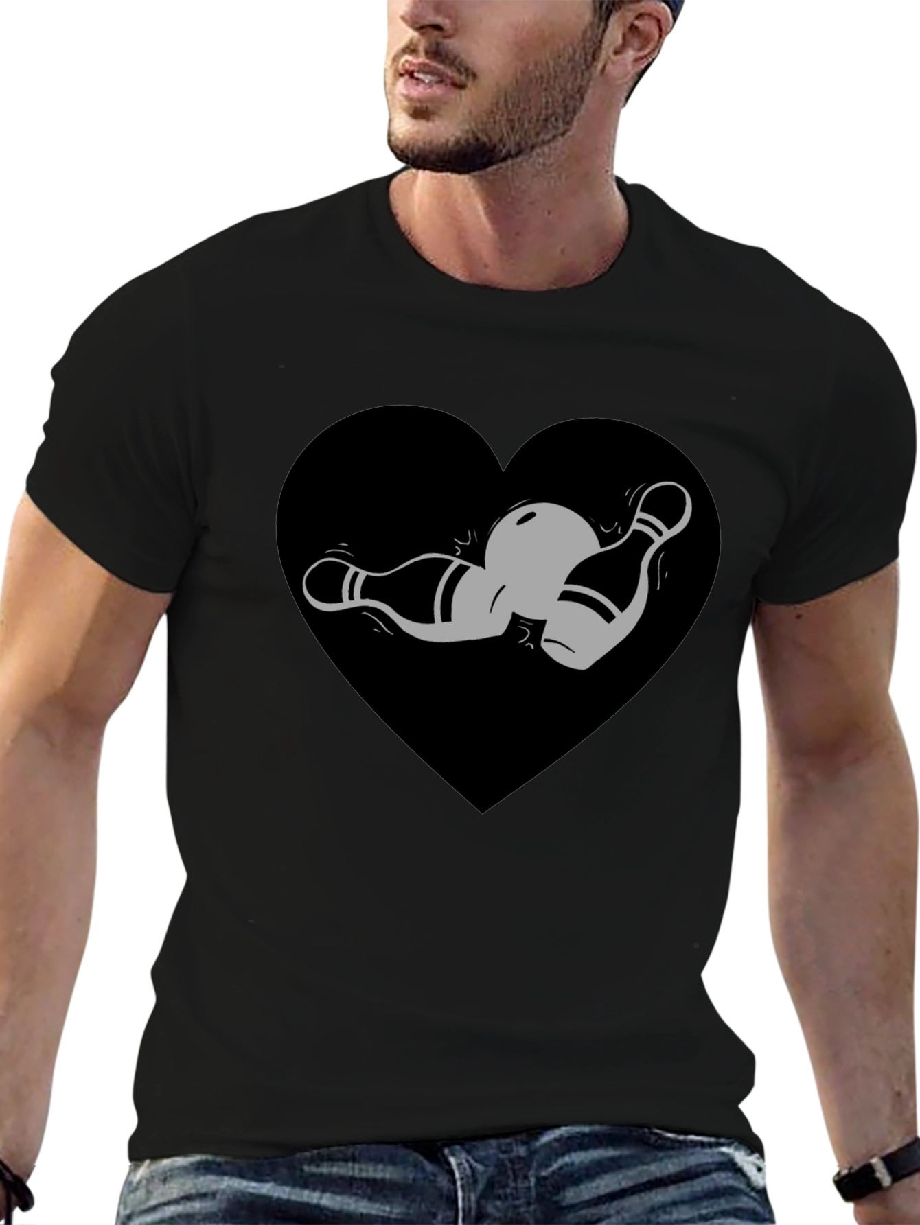 Bowling Heart T-Shirt - Strike Up Your Style!