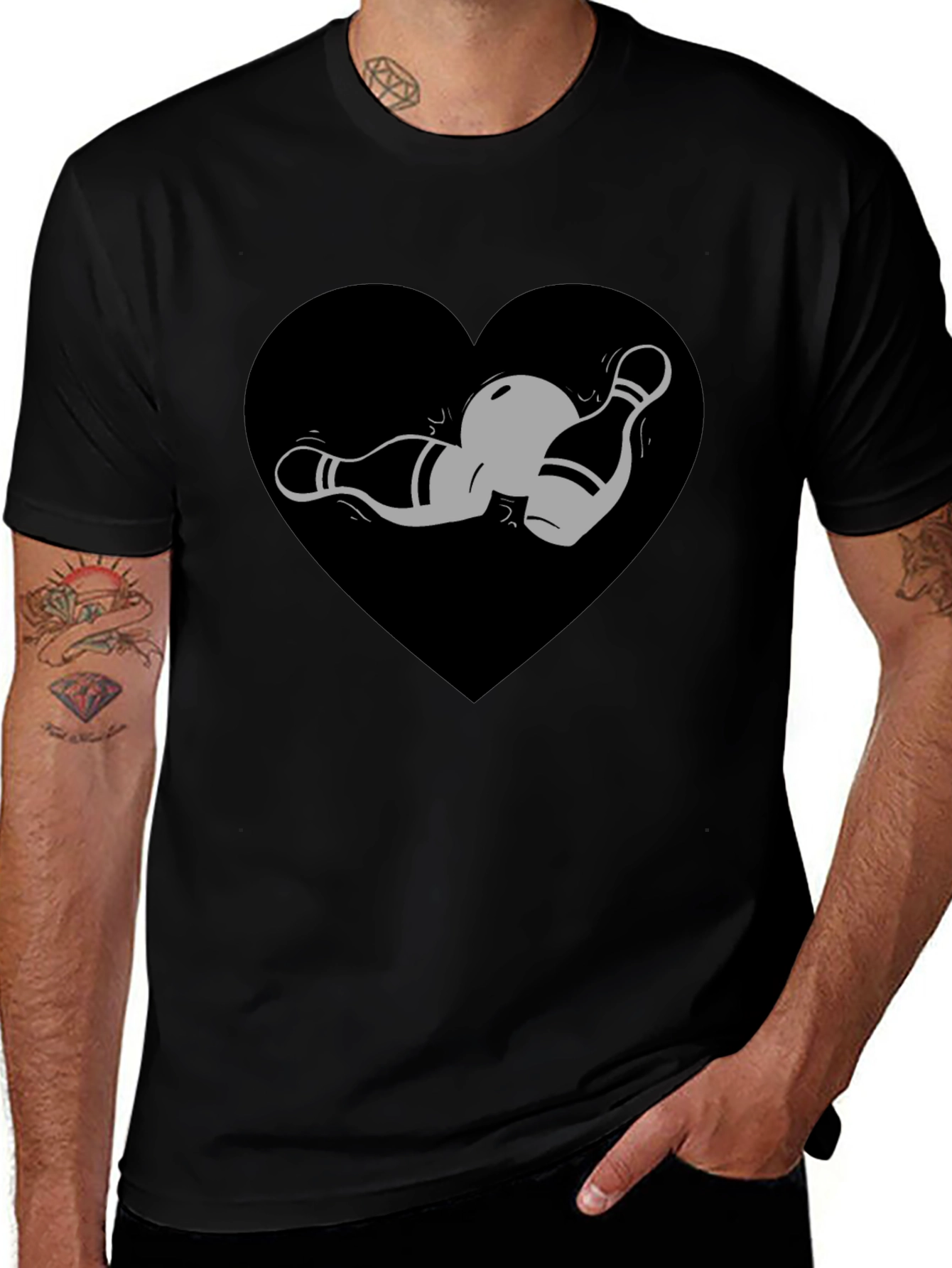 Bowling Heart T-Shirt - Strike Up Your Style!