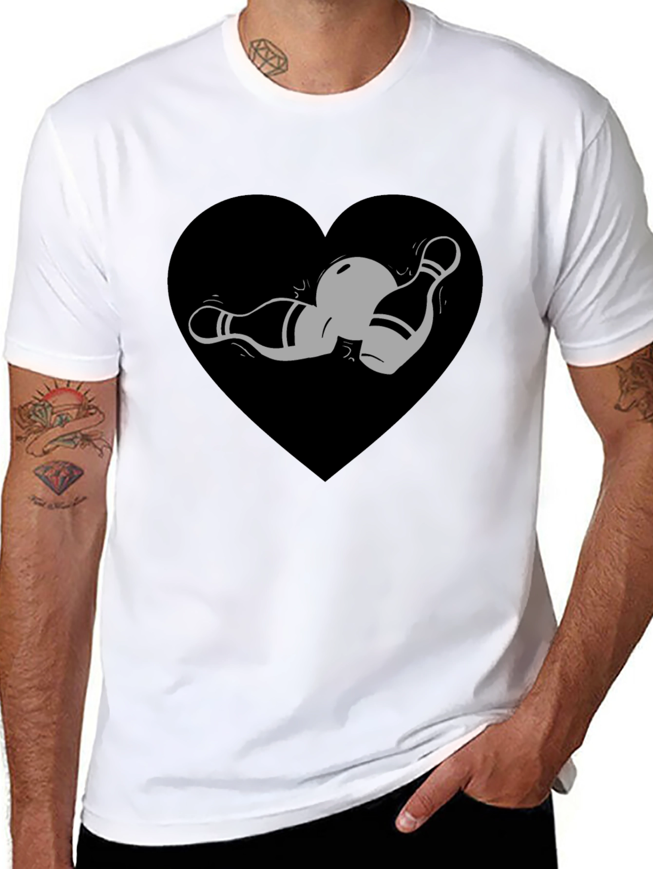Bowling Heart T-Shirt - Strike Up Your Style!