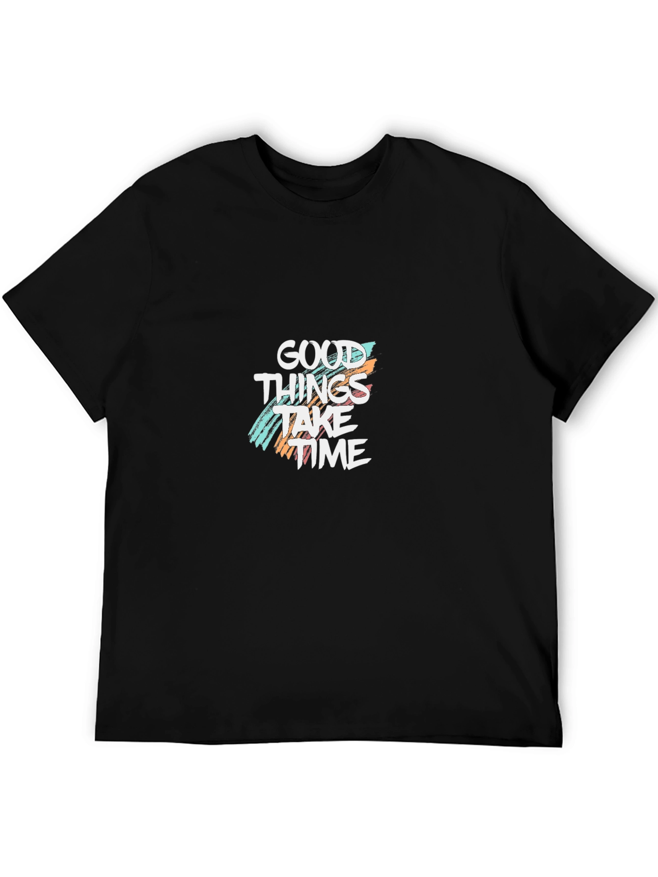 Good Things Take Time Graphic Black Tee