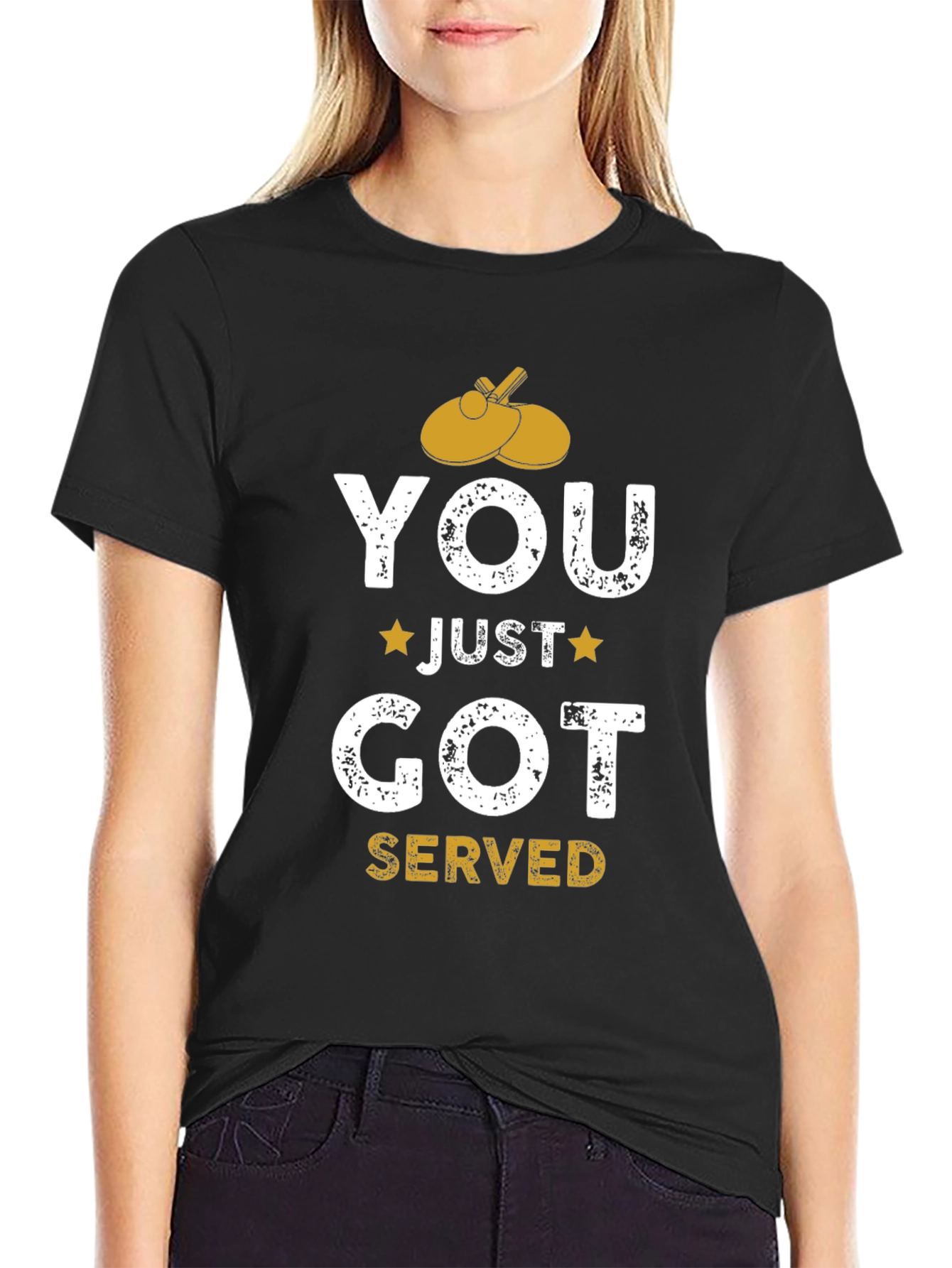 You Just Got Served Table Tennis Graphic T-Shirt