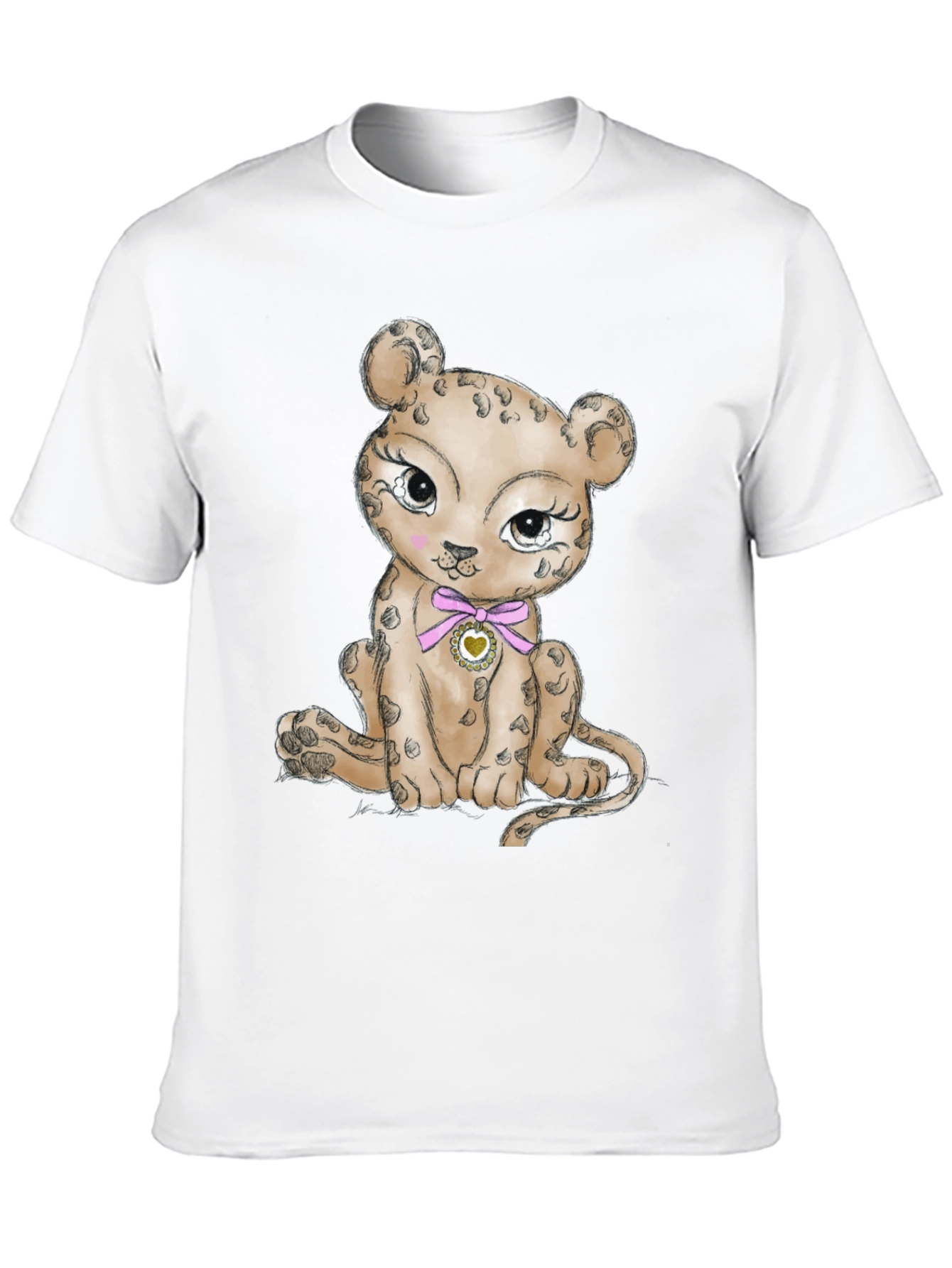 Leopard Cub Graphic Print T-Shirt