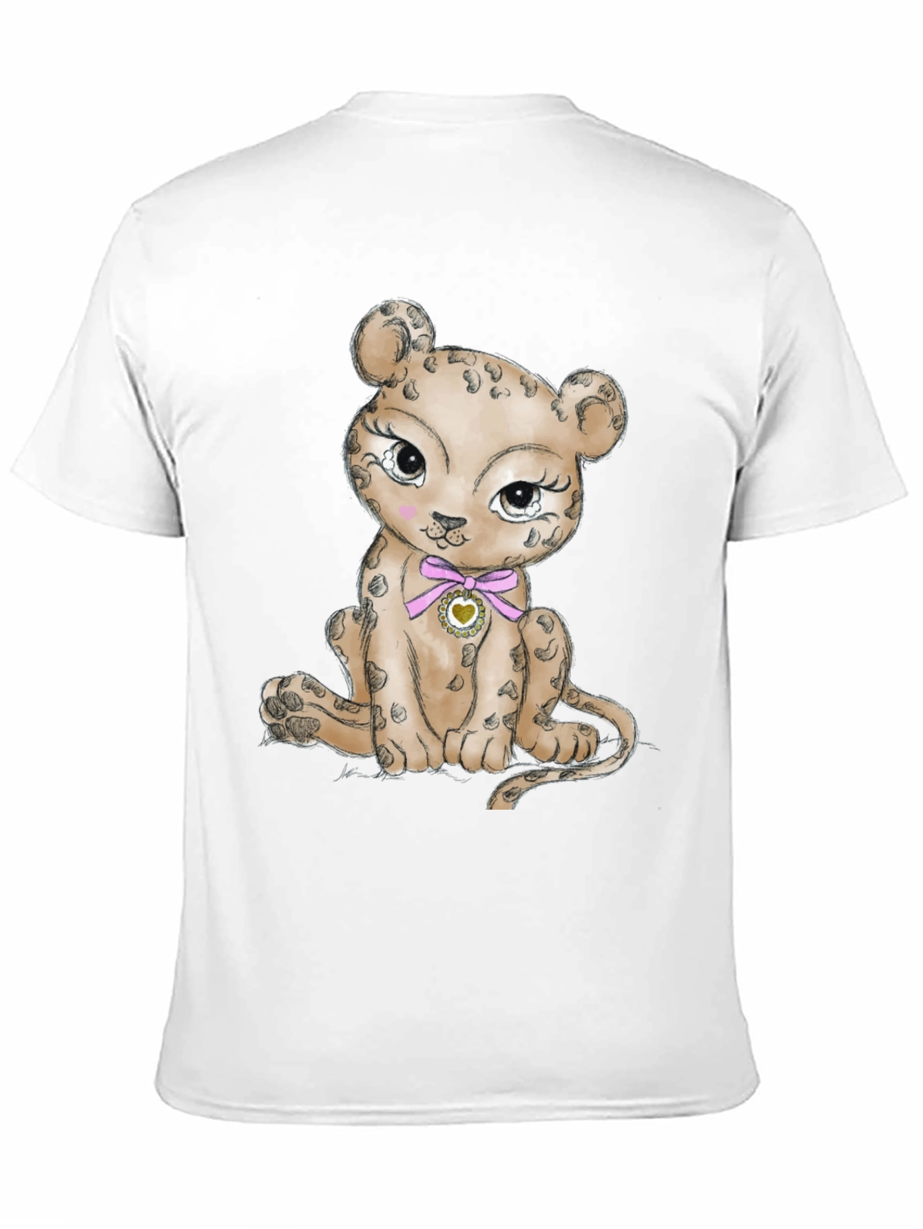 Leopard Cub Graphic Print T-Shirt