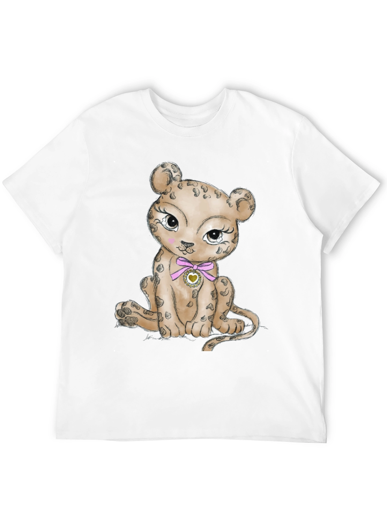 Leopard Cub Graphic Print T-Shirt