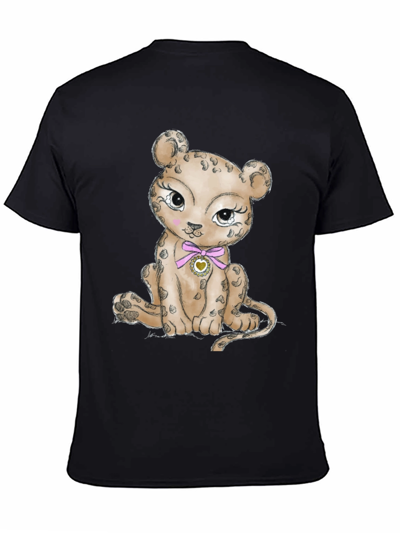 Leopard Cub Graphic Print T-Shirt