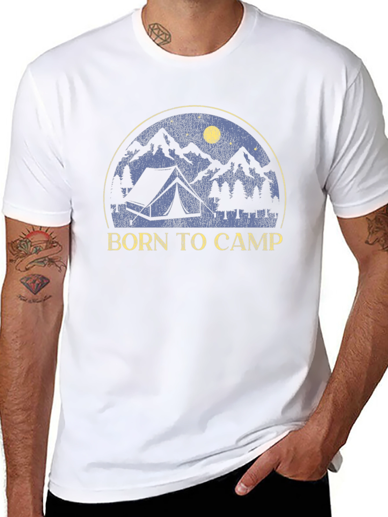 Born to Camp Graphic Tee - Adventure Awaits!