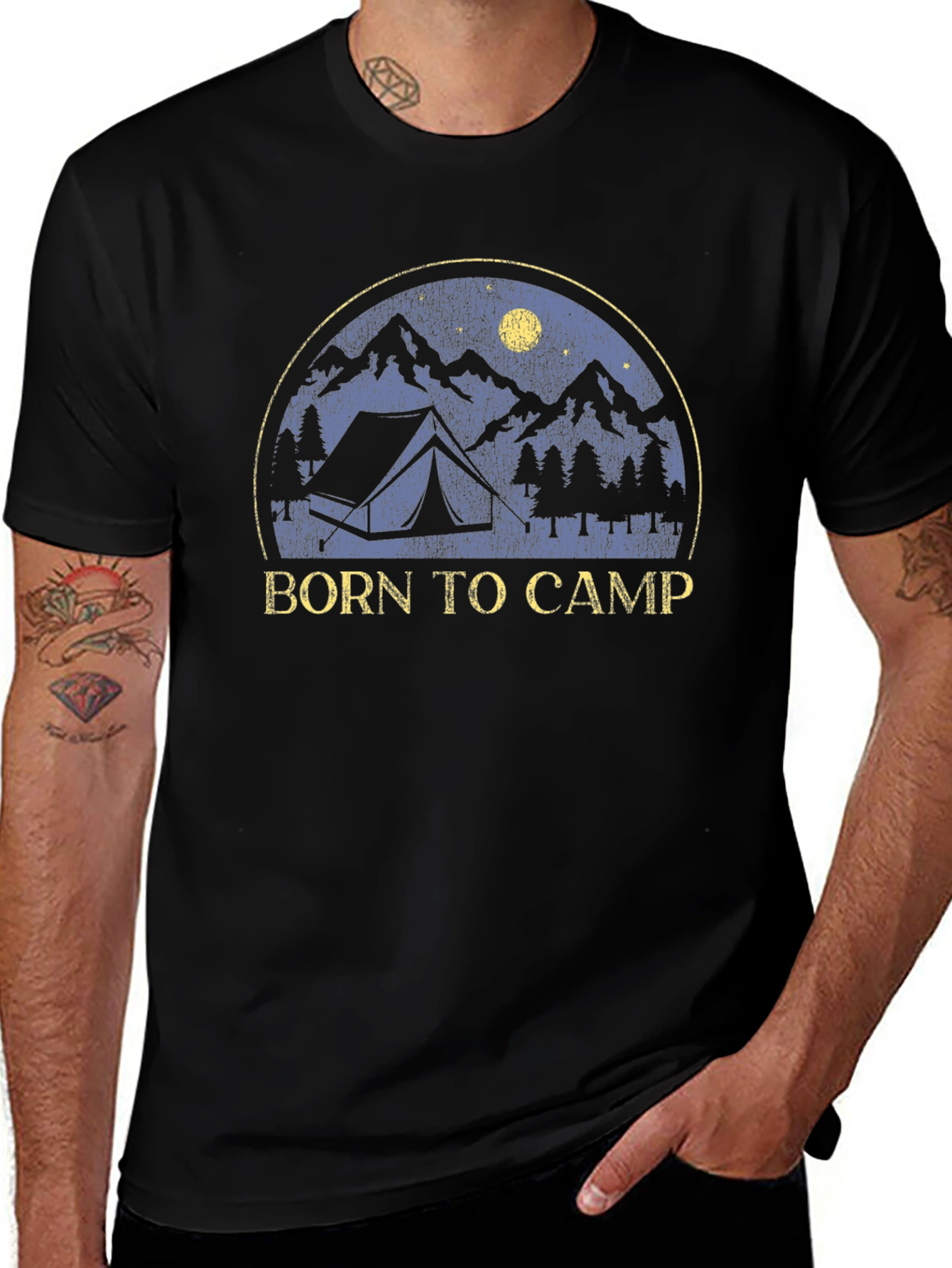 Born to Camp Graphic Tee - Adventure Awaits!
