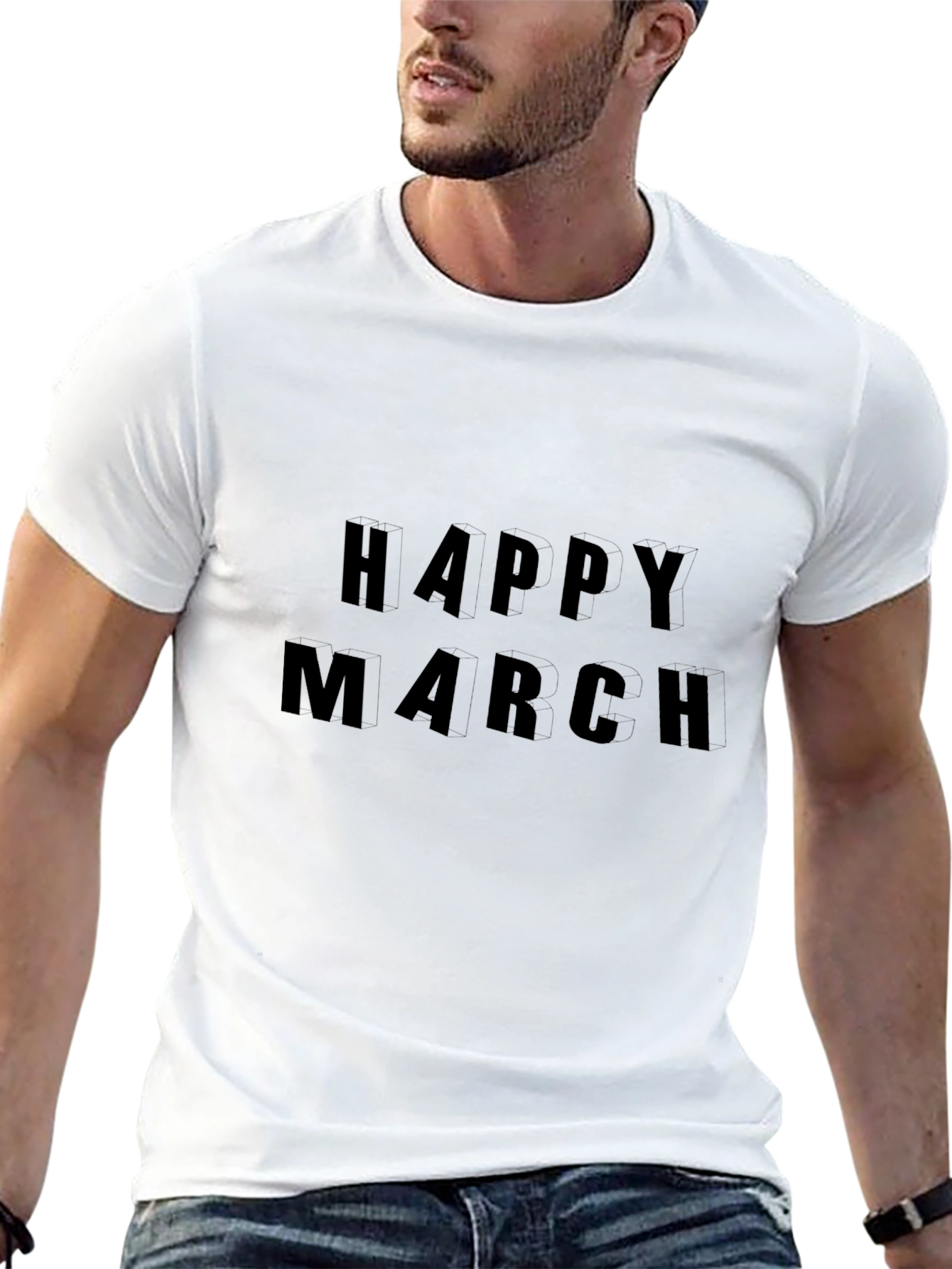 Happy March Black T-Shirt